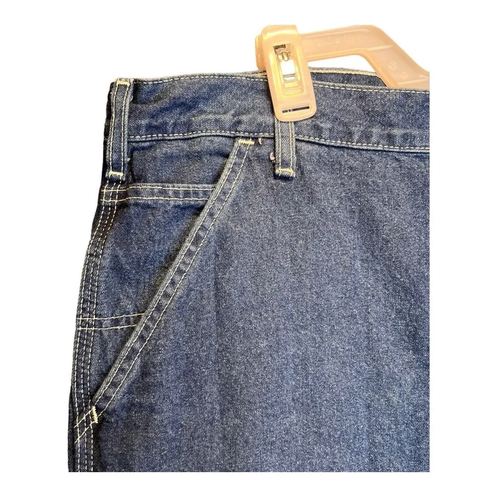 Men's CARHARTT B13 DST 40 X 32 Dungaree Denim Blue Jeans Carpenter Loose Fit - Picture 5 of 10